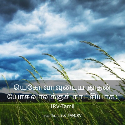 Picture 03 - சகரியா 3:6 TAMIRV - யெகோவாவுடைய தூதன் - Bible Verse Picture