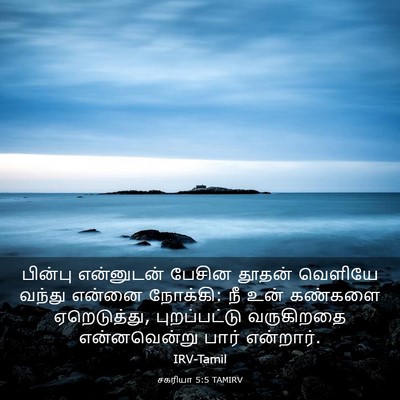 Picture 03 - சகரியா 5:5 TAMIRV - பின்பு என்னுடன் - Bible Verse Picture