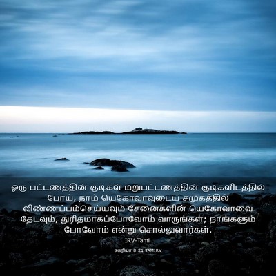 Picture 03 - சகரியா 8:21 TAMIRV - ஒரு பட்டணத்தின் - Bible Verse Picture