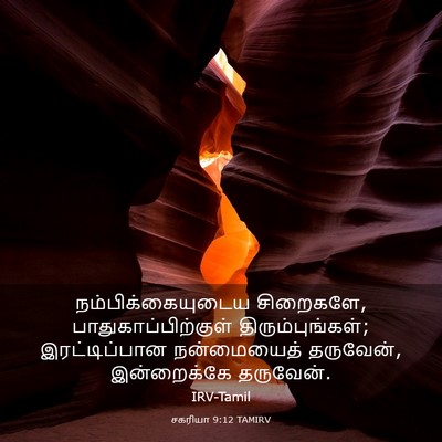 Picture 03 - சகரியா 9:12 TAMIRV - நம்பிக்கையுடைய - Bible Verse Picture