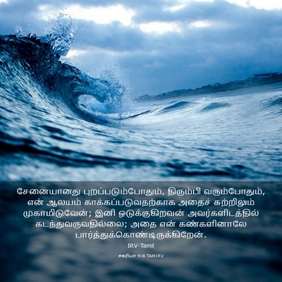 Picture 03 - சகரியா 9:8 TAMIRV - சேனையானது - Bible Verse Picture