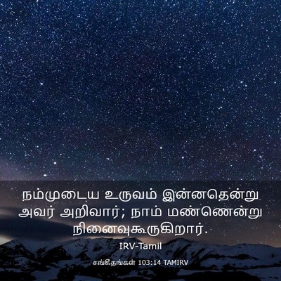 Picture 03 - சங்கீதங்கள் 103:14 TAMIRV - நம்முடைய உருவம் - Bible Verse Picture