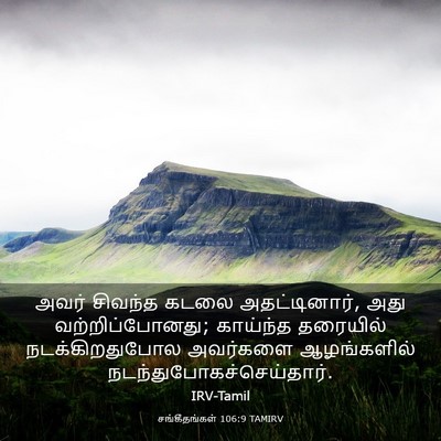 Picture 03 - சங்கீதங்கள் 106:9 TAMIRV - அவர் சிவந்த கடலை - Bible Verse Picture