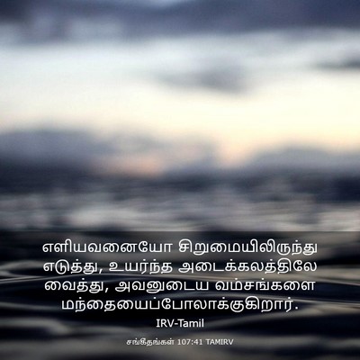Picture 03 - சங்கீதங்கள் 107:41 TAMIRV - எளியவனையோ - Bible Verse Picture