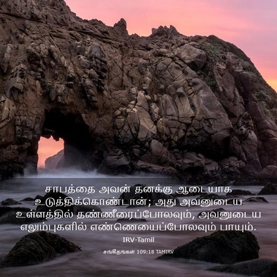Picture 03 - சங்கீதங்கள் 109:18 TAMIRV - சாபத்தை அவன் - Bible Verse Picture