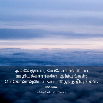 Picture 03 - சங்கீதங்கள் 113:1 TAMIRV - அல்லேலூயா, - Bible Verse Picture
