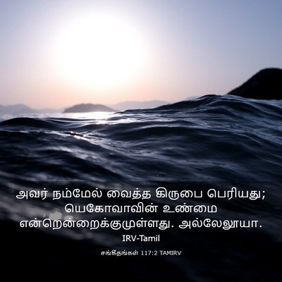 Picture 03 - சங்கீதங்கள் 117:2 TAMIRV - அவர் நம்மேல் - Bible Verse Picture