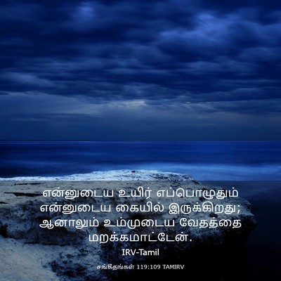 Picture 03 - சங்கீதங்கள் 119:109 TAMIRV - என்னுடைய உயிர் - Bible Verse Picture