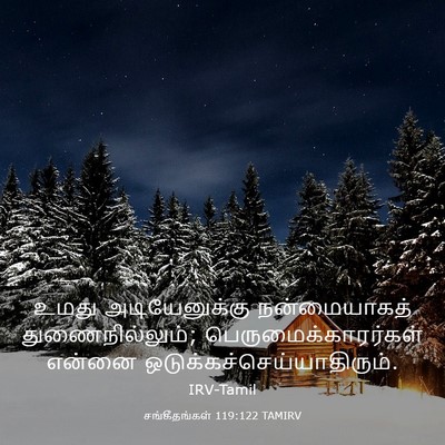 Picture 03 - சங்கீதங்கள் 119:122 TAMIRV - உமது அடியேனுக்கு - Bible Verse Picture