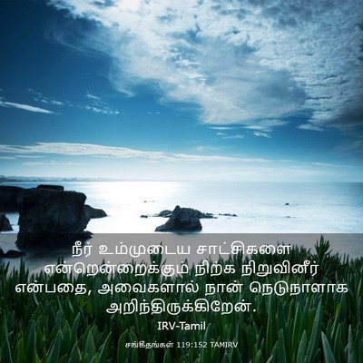 Picture 03 - சங்கீதங்கள் 119:152 TAMIRV - நீர் உம்முடைய - Bible Verse Picture