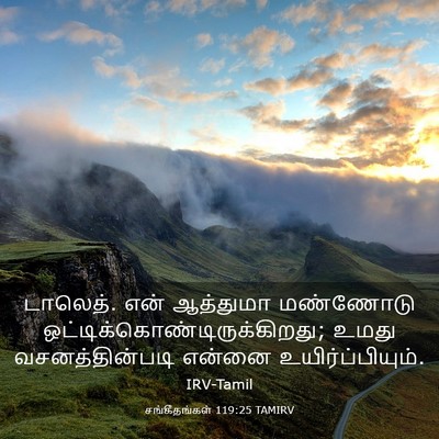 Picture 03 - சங்கீதங்கள் 119:25 TAMIRV - டாலெத். என் - Bible Verse Picture