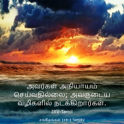 Picture 03 - சங்கீதங்கள் 119:3 TAMIRV - அவர்கள் அநியாயம் - Bible Verse Picture