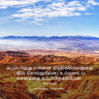 Picture 03 - சங்கீதங்கள் 119:42 TAMIRV - அப்பொழுது என்னை - Bible Verse Picture