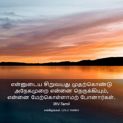 Picture 03 - சங்கீதங்கள் 129:2 TAMIRV - என்னுடைய சிறுவயது - Bible Verse Picture