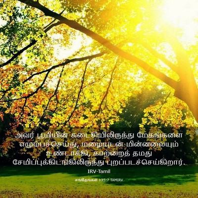 Picture 03 - சங்கீதங்கள் 135:7 TAMIRV - அவர் பூமியின் - Bible Verse Picture
