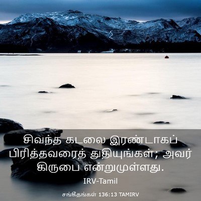 Picture 03 - சங்கீதங்கள் 136:13 TAMIRV - சிவந்த கடலை - Bible Verse Picture