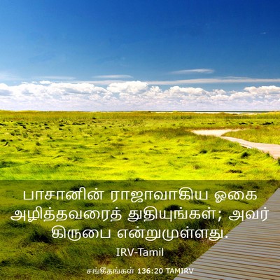 Picture 03 - சங்கீதங்கள் 136:20 TAMIRV - பாசானின் - Bible Verse Picture