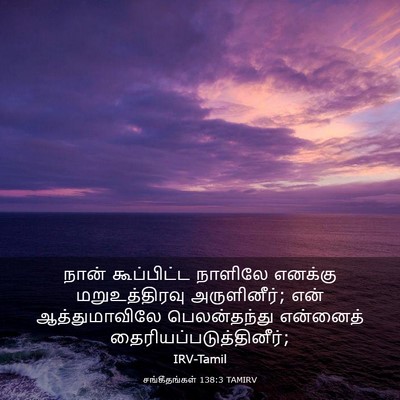 Picture 03 - சங்கீதங்கள் 138:3 TAMIRV - நான் கூப்பிட்ட - Bible Verse Picture