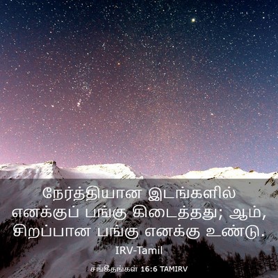 Picture 03 - சங்கீதங்கள் 16:6 TAMIRV - நேர்த்தியான - Bible Verse Picture