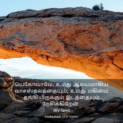 Picture 03 - சங்கீதங்கள் 26:8 TAMIRV - யெகோவாவே, உமது - Bible Verse Picture