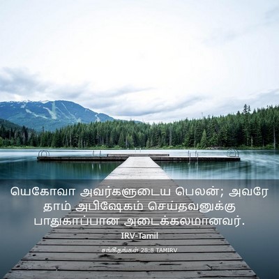 Picture 03 - சங்கீதங்கள் 28:8 TAMIRV - யெகோவா அவர்களுடைய - Bible Verse Picture