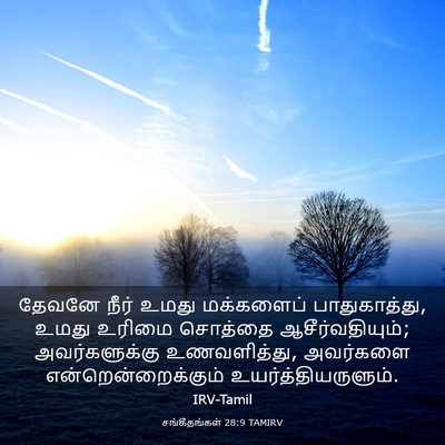 Picture 03 - சங்கீதங்கள் 28:9 TAMIRV - தேவனே நீர் உமது - Bible Verse Picture