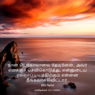 Picture 03 - சங்கீதங்கள் 34:4 TAMIRV - நான் யெகோவாவை - Bible Verse Picture