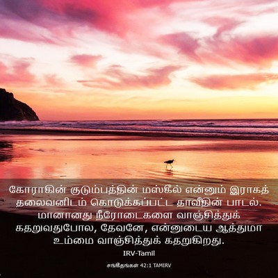 Picture 03 - சங்கீதங்கள் 42:1 TAMIRV - கோராகின் - Bible Verse Picture