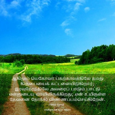 Picture 03 - சங்கீதங்கள் 42:8 TAMIRV - ஆகிலும் யெகோவா - Bible Verse Picture