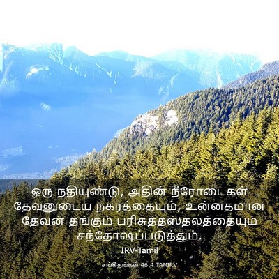 Picture 03 - சங்கீதங்கள் 46:4 TAMIRV - ஒரு நதியுண்டு, - Bible Verse Picture