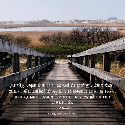 Picture 03 - சங்கீதங்கள் 54:1 TAMIRV - தாவீது அளித்த - Bible Verse Picture