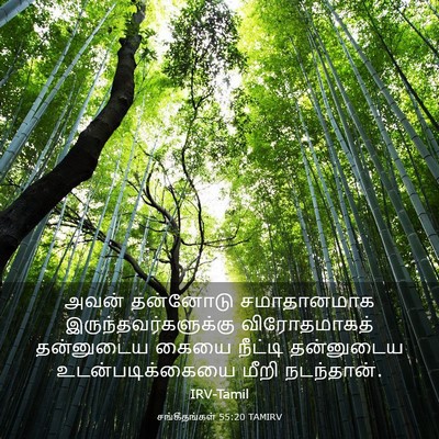 Picture 03 - சங்கீதங்கள் 55:20 TAMIRV - அவன் தன்னோடு - Bible Verse Picture