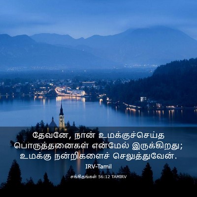 Picture 03 - சங்கீதங்கள் 56:12 TAMIRV - தேவனே, நான் - Bible Verse Picture