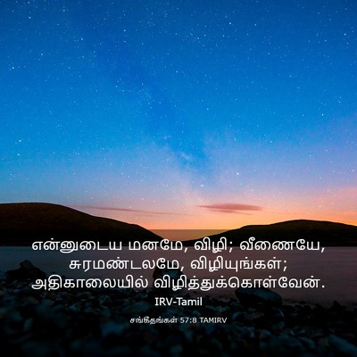 Picture 03 - சங்கீதங்கள் 57:8 TAMIRV - என்னுடைய மனமே, - Bible Verse Picture