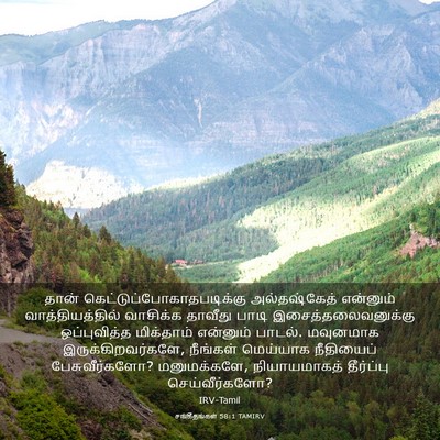 Picture 03 - சங்கீதங்கள் 58:1 TAMIRV - தான் - Bible Verse Picture