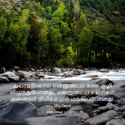 Picture 03 - சங்கீதங்கள் 6:7 TAMIRV - துயரத்தினால் - Bible Verse Picture