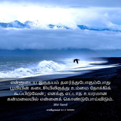 Picture 03 - சங்கீதங்கள் 61:2 TAMIRV - என்னுடைய இருதயம் - Bible Verse Picture