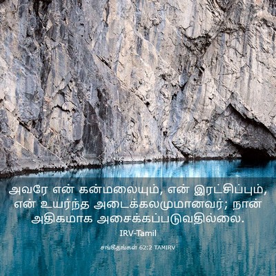 Picture 03 - சங்கீதங்கள் 62:2 TAMIRV - அவரே என் - Bible Verse Picture