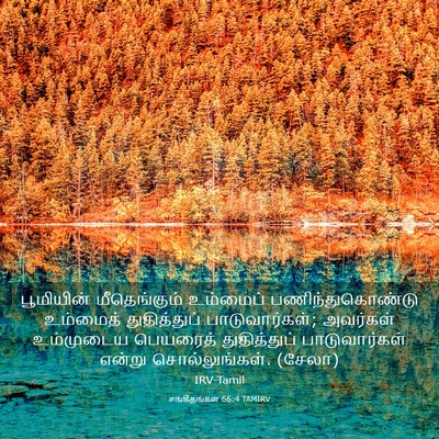 Picture 03 - சங்கீதங்கள் 66:4 TAMIRV - பூமியின் - Bible Verse Picture
