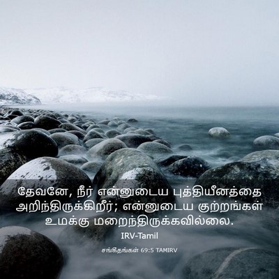 Picture 03 - சங்கீதங்கள் 69:5 TAMIRV - தேவனே, நீர் - Bible Verse Picture