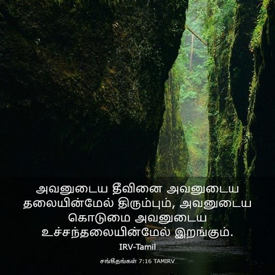Picture 03 - சங்கீதங்கள் 7:16 TAMIRV - அவனுடைய தீவினை - Bible Verse Picture