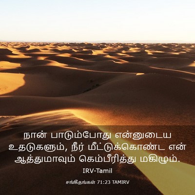 Picture 03 - சங்கீதங்கள் 71:23 TAMIRV - நான் பாடும்போது - Bible Verse Picture