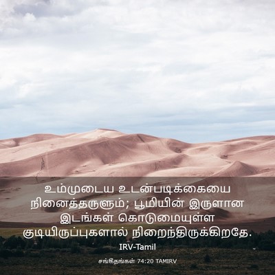 Picture 03 - சங்கீதங்கள் 74:20 TAMIRV - உம்முடைய - Bible Verse Picture