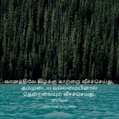 Picture 03 - சங்கீதங்கள் 78:26 TAMIRV - வானத்திலே கிழக்கு - Bible Verse Picture
