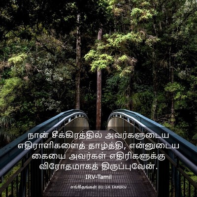 Picture 03 - சங்கீதங்கள் 81:14 TAMIRV - நான் - Bible Verse Picture