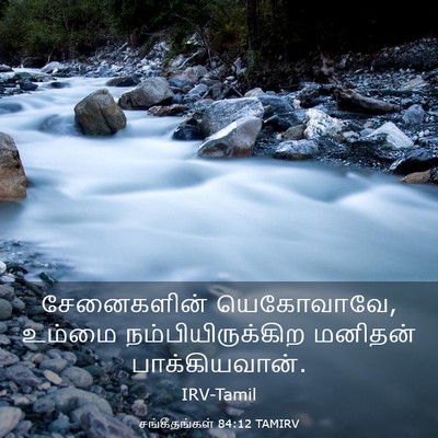 Picture 03 - சங்கீதங்கள் 84:12 TAMIRV - சேனைகளின் - Bible Verse Picture