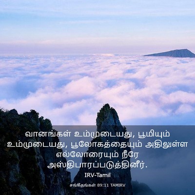 Picture 03 - சங்கீதங்கள் 89:11 TAMIRV - வானங்கள் - Bible Verse Picture
