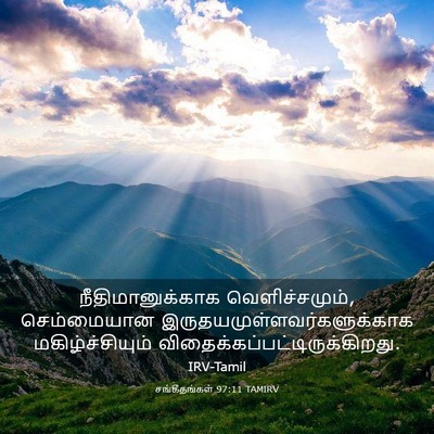 Picture 03 - சங்கீதங்கள் 97:11 TAMIRV - நீதிமானுக்காக - Bible Verse Picture