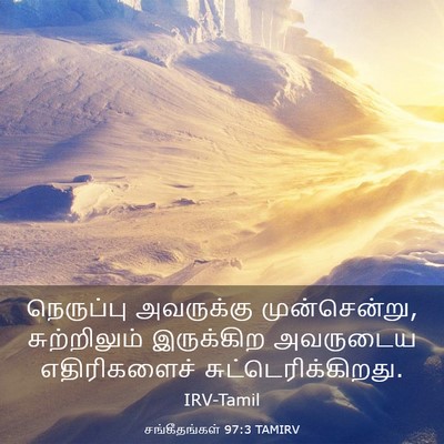 Picture 03 - சங்கீதங்கள் 97:3 TAMIRV - நெருப்பு அவருக்கு - Bible Verse Picture