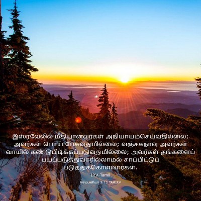 Picture 03 - செப்பனியா 3:13 TAMIRV - இஸ்ரவேலில் - Bible Verse Picture